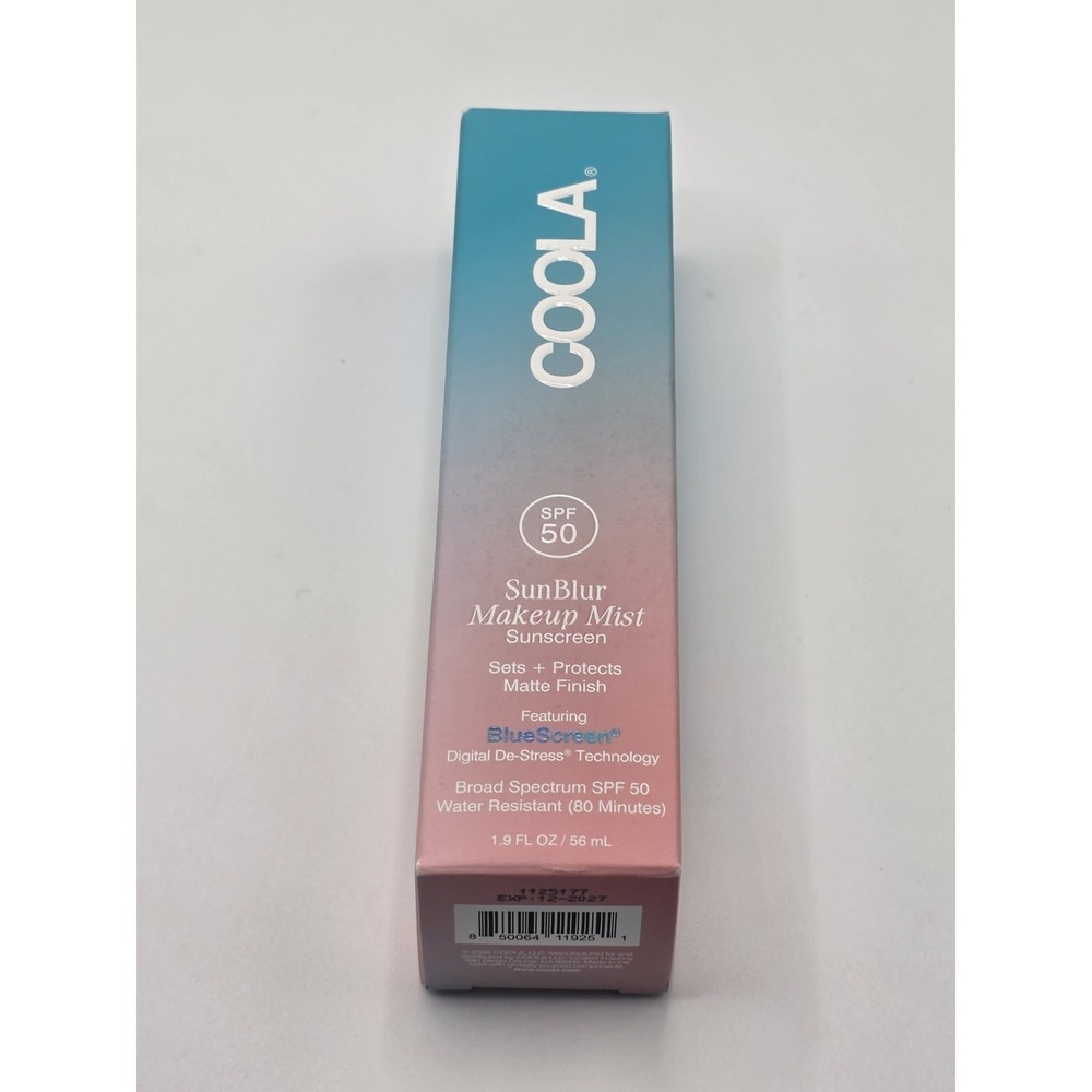 COOLA SunBlur Makeup Mist SPF 50 Sunscreen Skin-Blurring Matte Setting Spray New